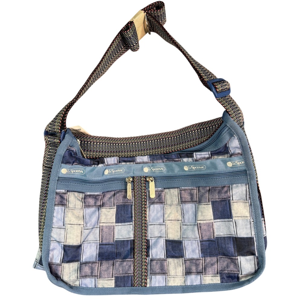 NWT LeSportsac Deluxe Everyday Bag Carnaby Cool Blue Patchwork Crossbody 7507